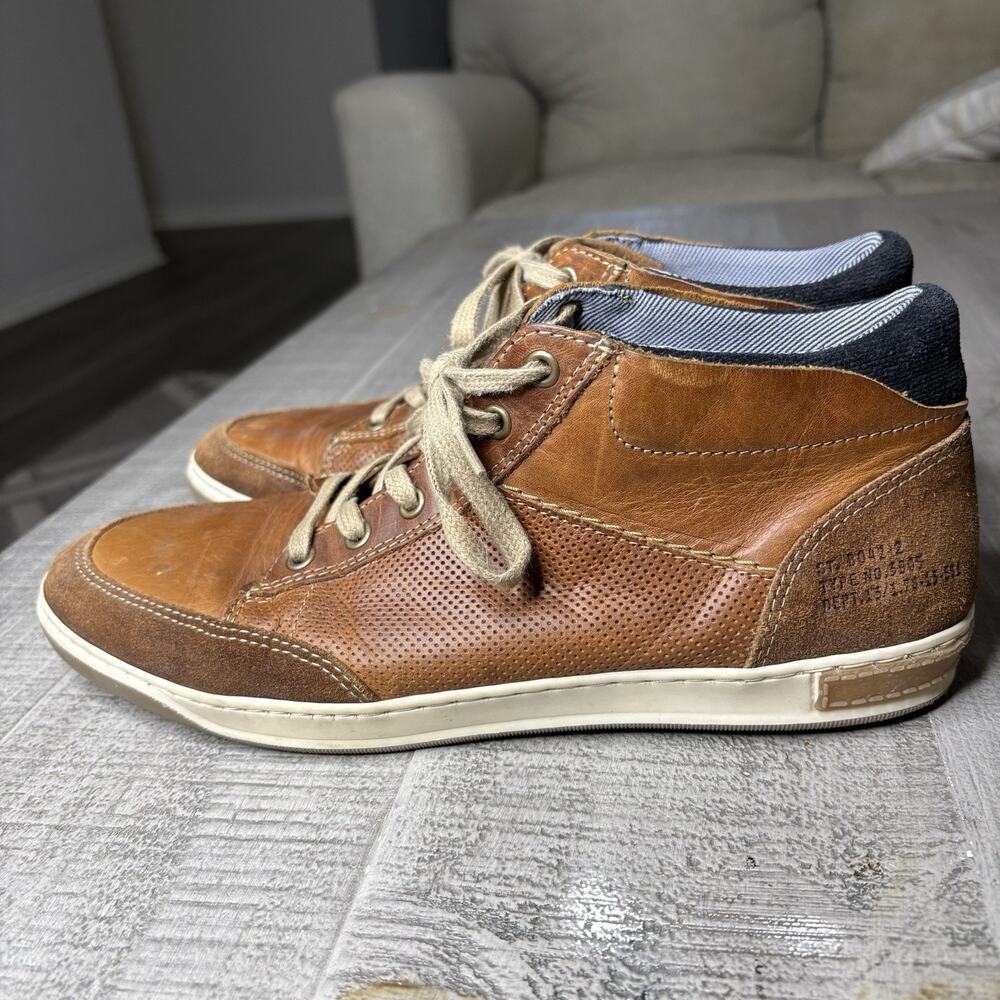 Bull Boxer Men’s Laytone Low Top Leather Chukka Sneaker Brown Size 10
